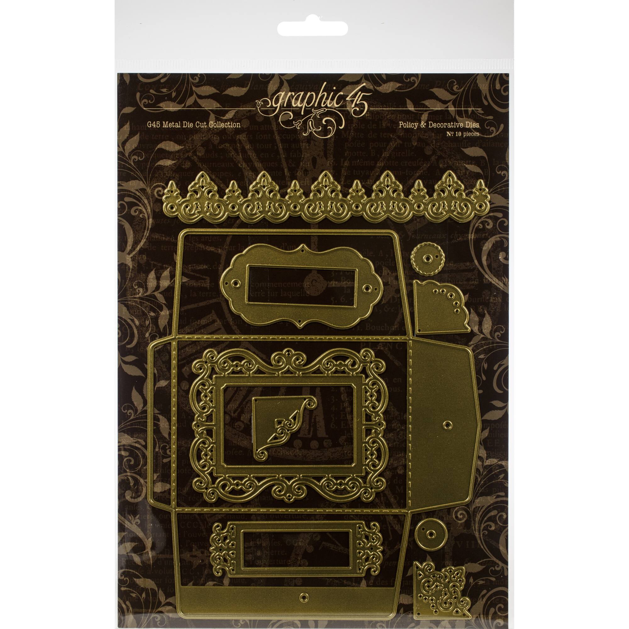 Graphic 45 Staples Dies-Policy & Decorative